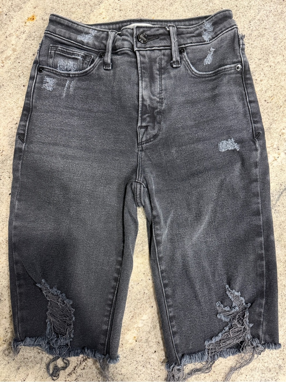 Good American Jean bike shorts